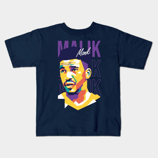 Malik Monk On WPAP Art 2 Kids T-Shirt by pentaShop